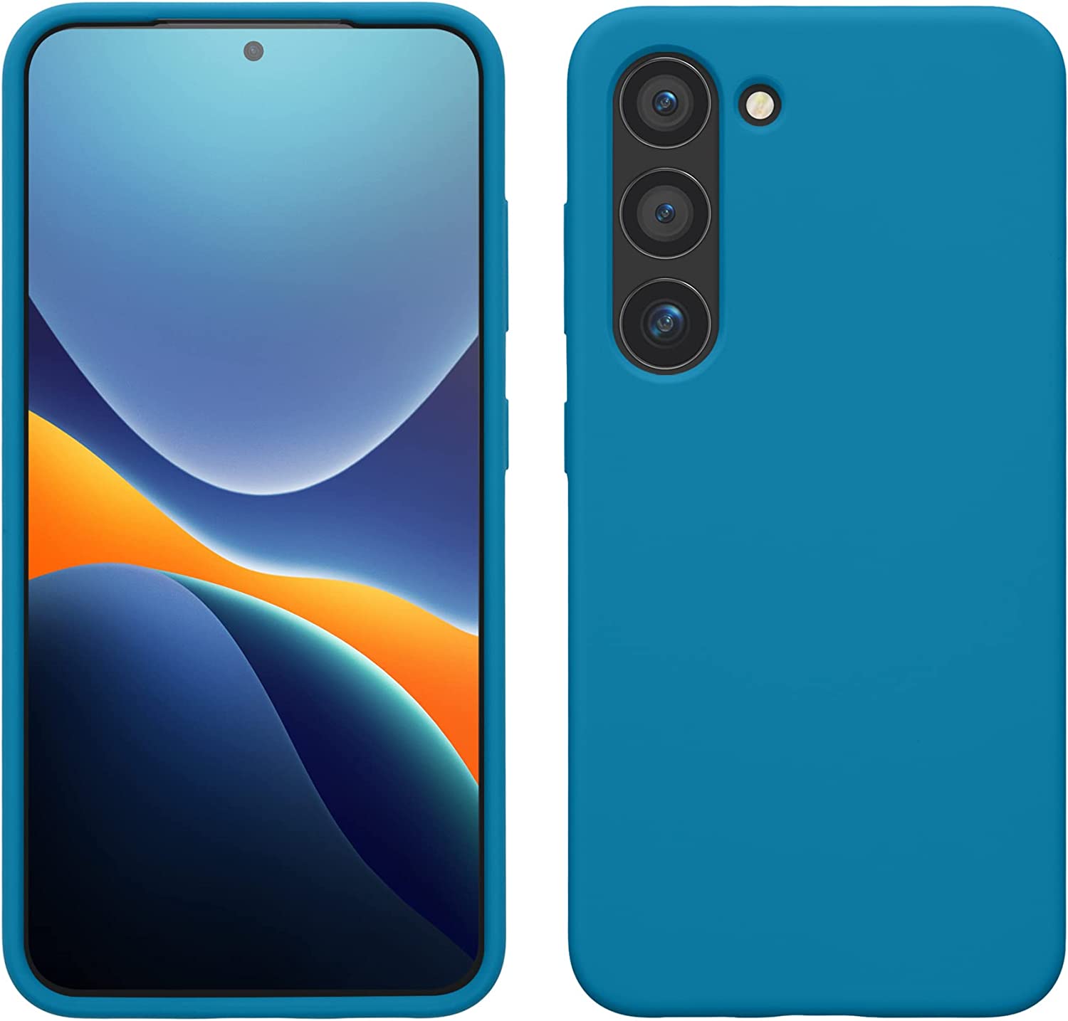 KW Samsung Galaxy S23 Θήκη Σιλικόνης Rubberized TPU - Caribbean Blue - 60273.224