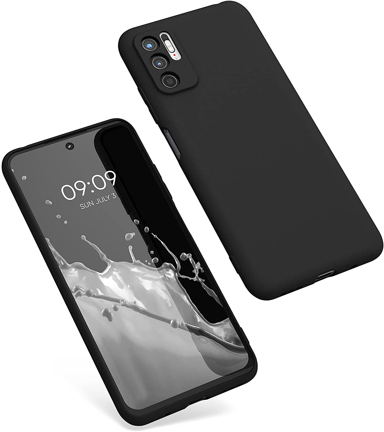 KW Xiaomi Redmi Note 10 5G Θήκη Σιλικόνης TPU - Matte Black - 54947.47