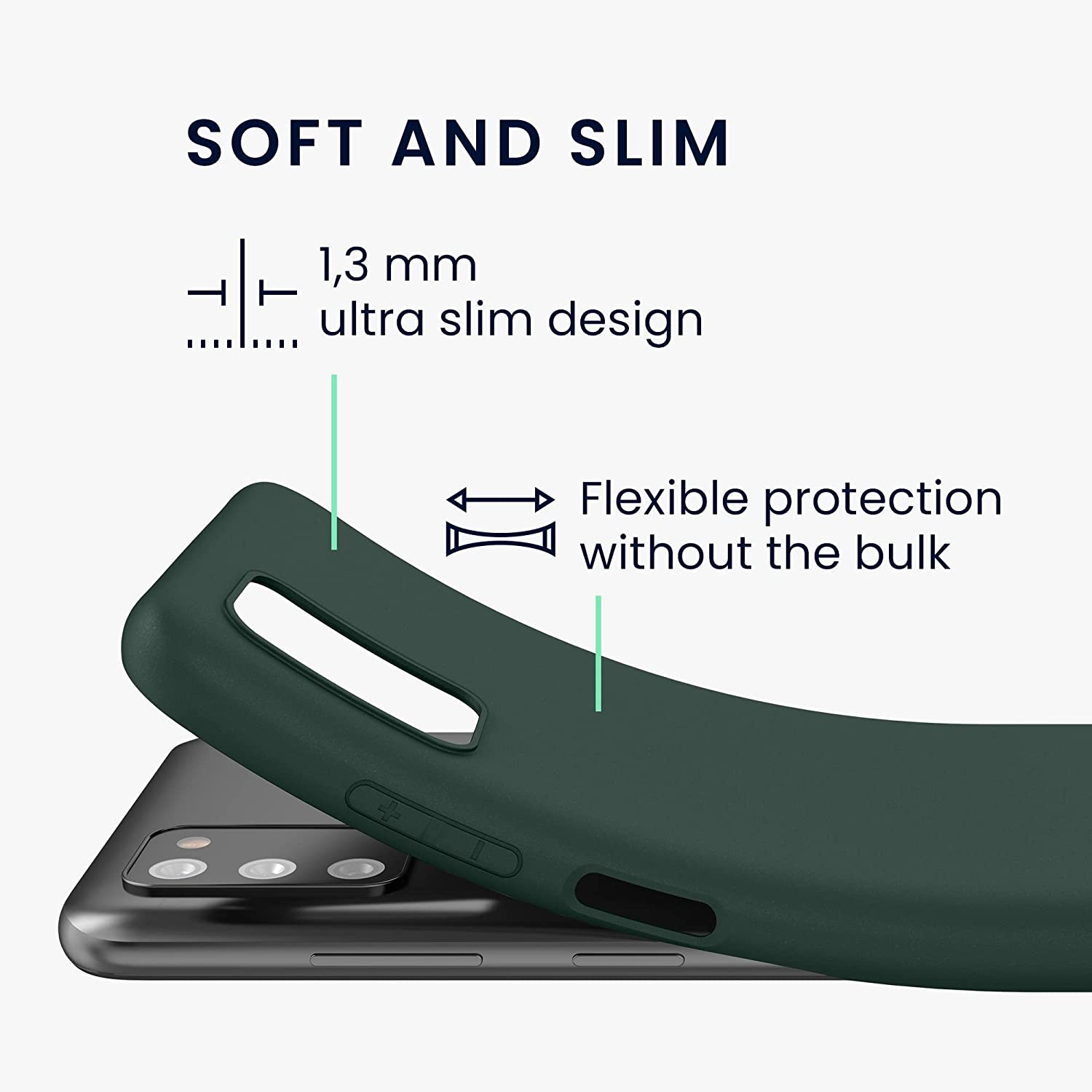 KW Samsung Galaxy A03s Θήκη Σιλικόνης TPU - Moss Green - 56517.169