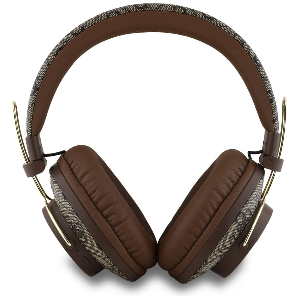 Guess Over-Ear Metal 4G Logo - Ασύρματα Bluetooth Ακουστικά - Brown