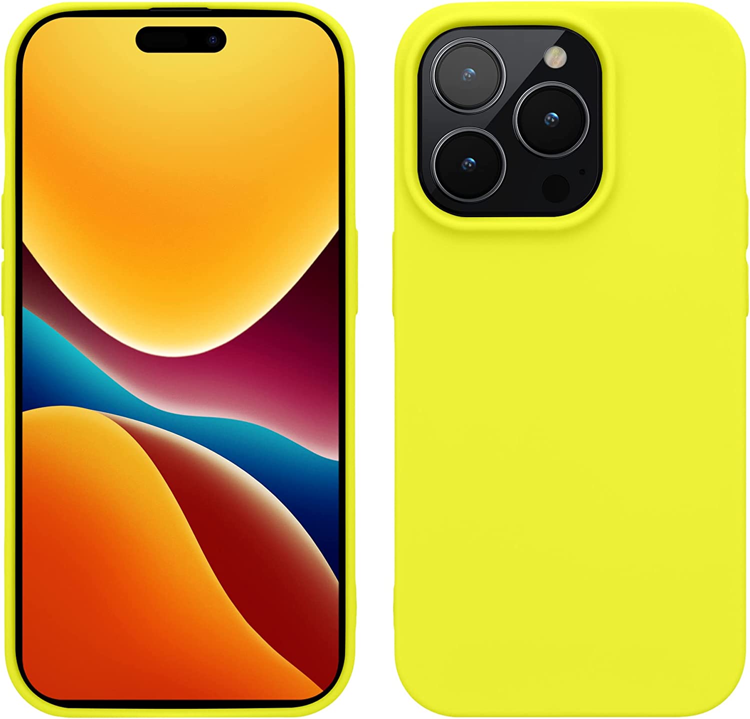 KW iPhone 14 Pro Λεπτή Θήκη Σιλικόνης TPU - Lemon Yellow - 59077.149
