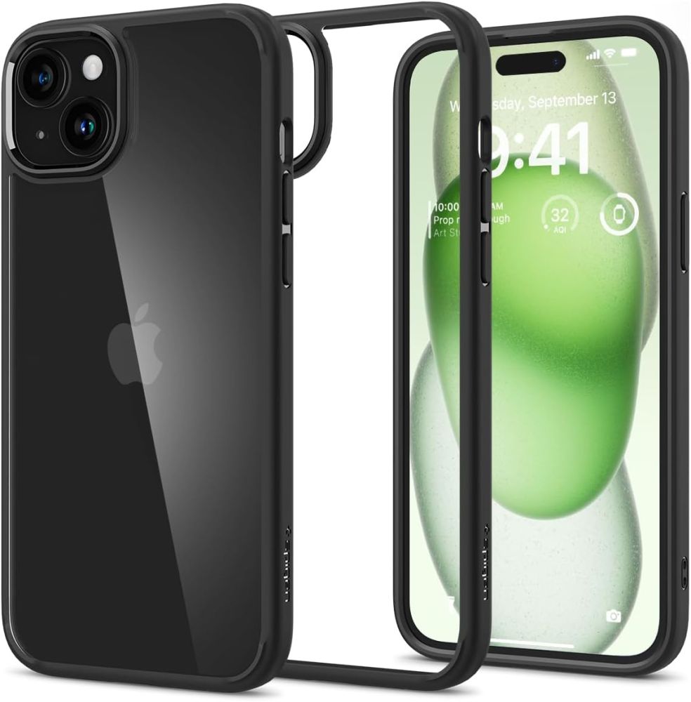 Spigen iPhone 15 Plus Ultra Hybrid Σκληρή Θήκη με Πλαίσιο Σιλικόνης - Matte Black