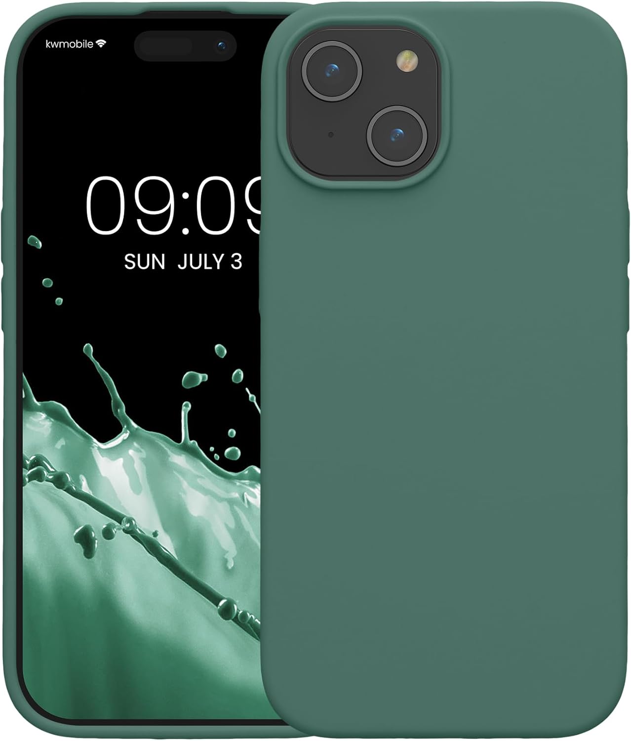 KW iPhone 15 Θήκη Σιλικόνης Rubberized TPU - Fir Green