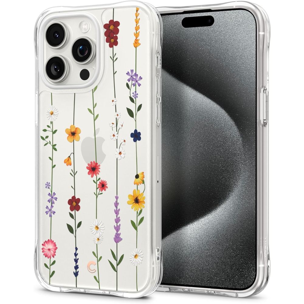 Spigen Cyrill iPhone 15 Pro Max Cecile Σκληρή Θήκη με Πλαίσιο Σιλικόνης - Flower Garden