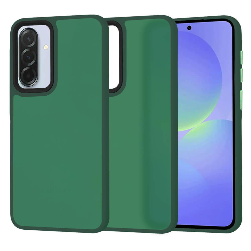 Techsuit Samsung Galaxy A36 5G - HaloFrost Series - Σκληρή Θήκη με Πλαίσιο Σιλικόνης - Midnight Green