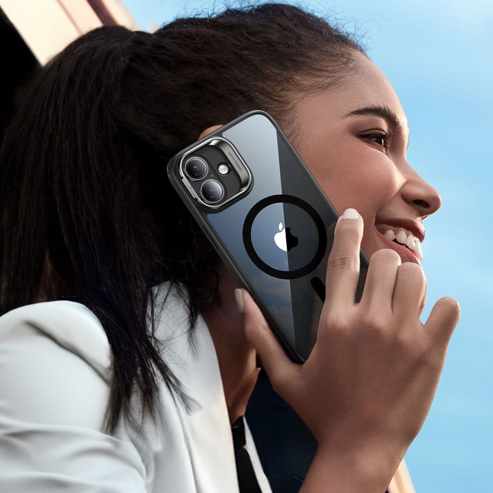 ESR iPhone 16 Classic Hybrid Kickstand Halolock MagSafe Σκληρή Θήκη με Πλαίσιο Σιλικόνης και Αντιχαρακτικό Γυαλί Οθόνης - Clear / Black