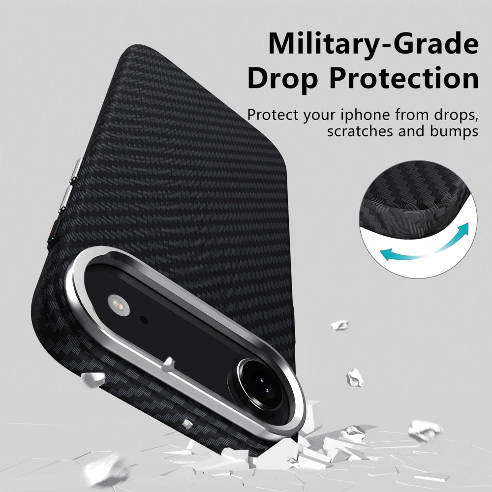 Tech-Protect iPhone Air - Ion Carbon MagSafe - Σκληρή Θήκη με MagSafe - Black / Silver