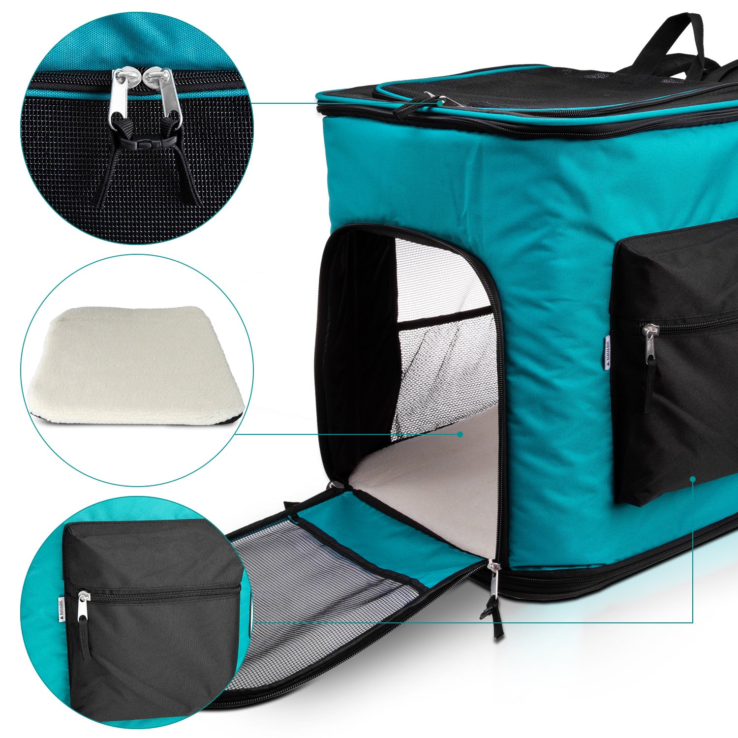 Navaris Dog Carrier Backpack - Αναδιπλούμενο Σακίδιο Μεταφοράς για Κατοικίδια Ζώα - 47550.37