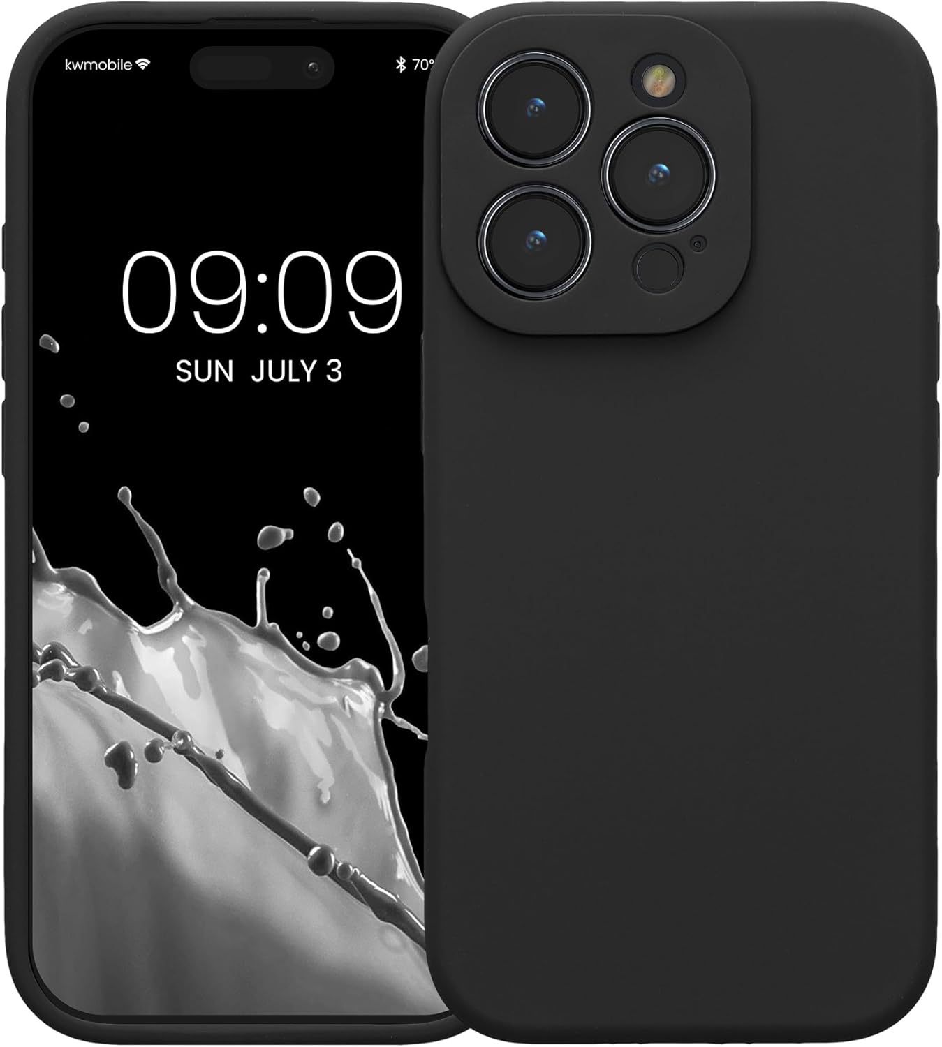 KW iPhone 16 Pro Θήκη Σιλικόνης Rubberized TPU - Black