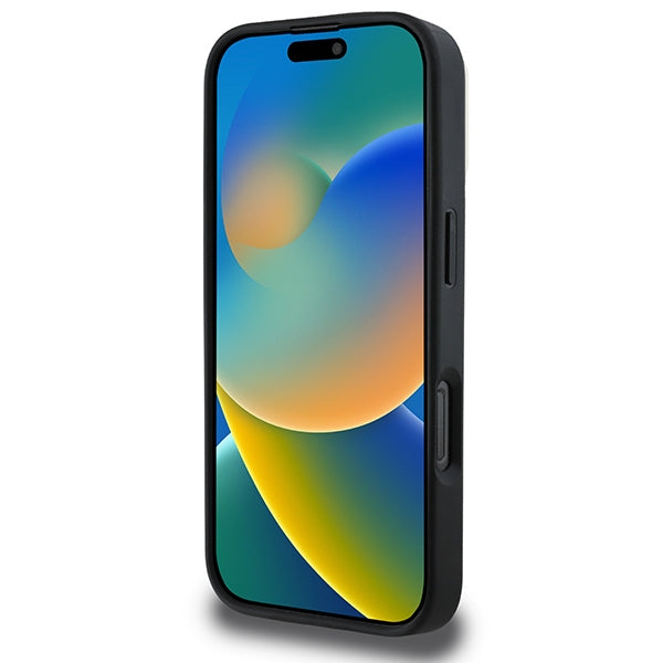 DKNY iPhone 16 Pro Max - Checkered Pattern - MagSafe Σκληρή Θήκη με Επένδυση Συνθετικού Δέρματος - Black