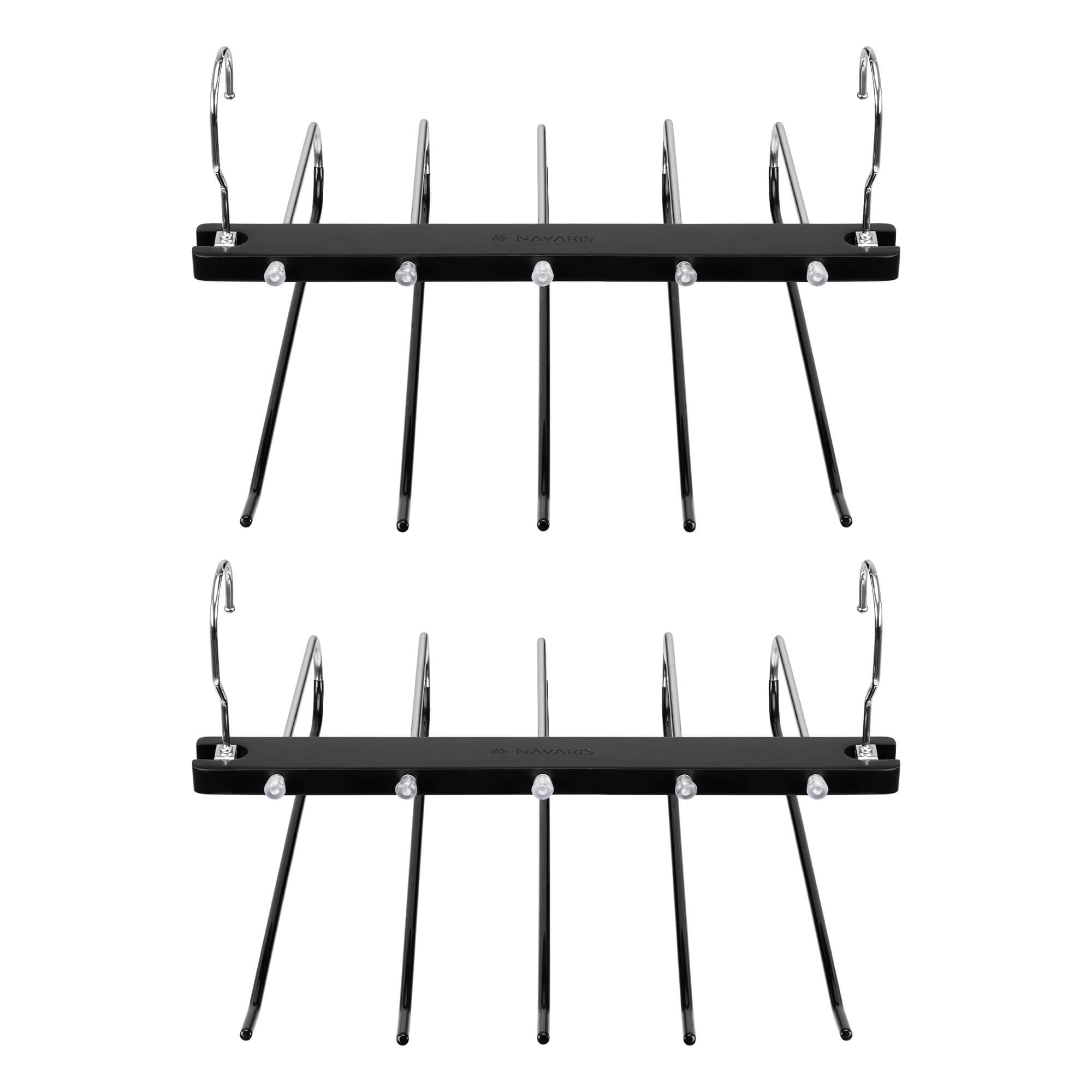 Navaris Σετ με 2 Κρεμάστρες Παντελονιών - Black - 56081.03.01