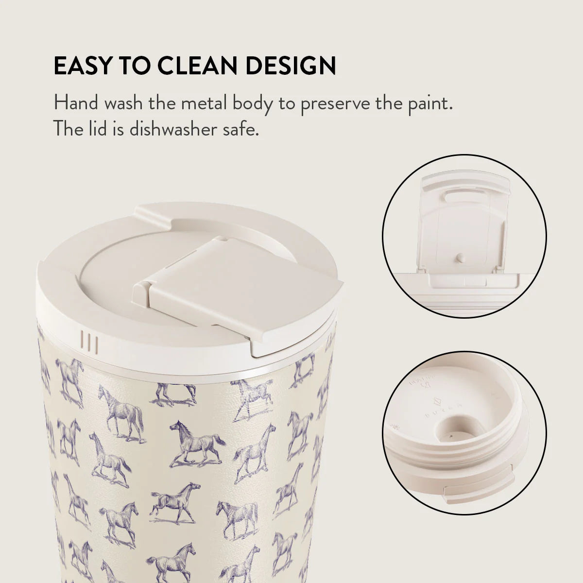 Burga Κούπα Θερμός από Ανοξείδωτο Ατσάλι - Flap Lid - 500ml - Derby Race