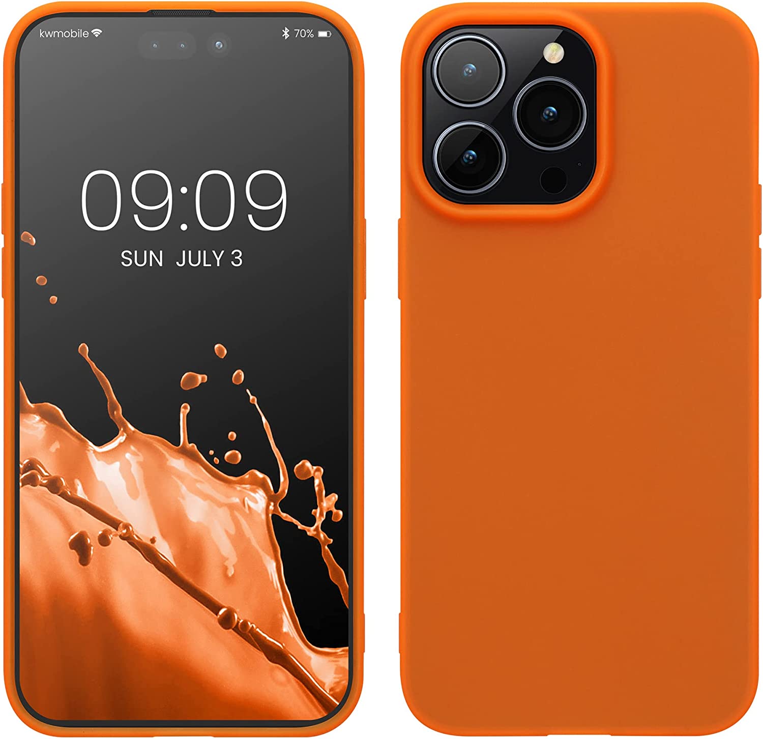 KW iPhone 14 Pro Max Λεπτή Θήκη Σιλικόνης TPU - Neon Orange - 59078.69