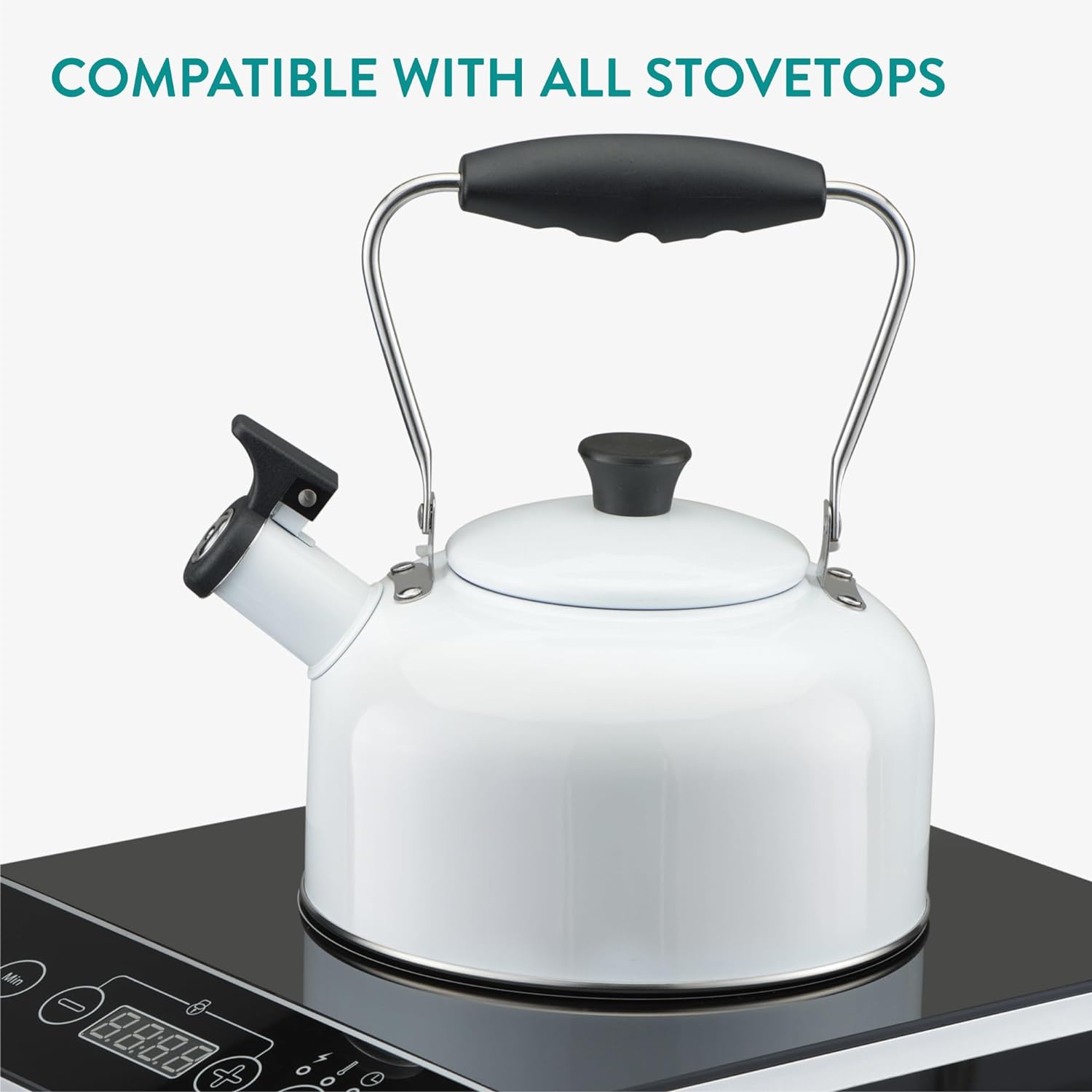 Navaris Βραστήρας Σφυρίγματος από Ανοξείδωτο Ατσάλι - 2.8 L - White - 61696.01