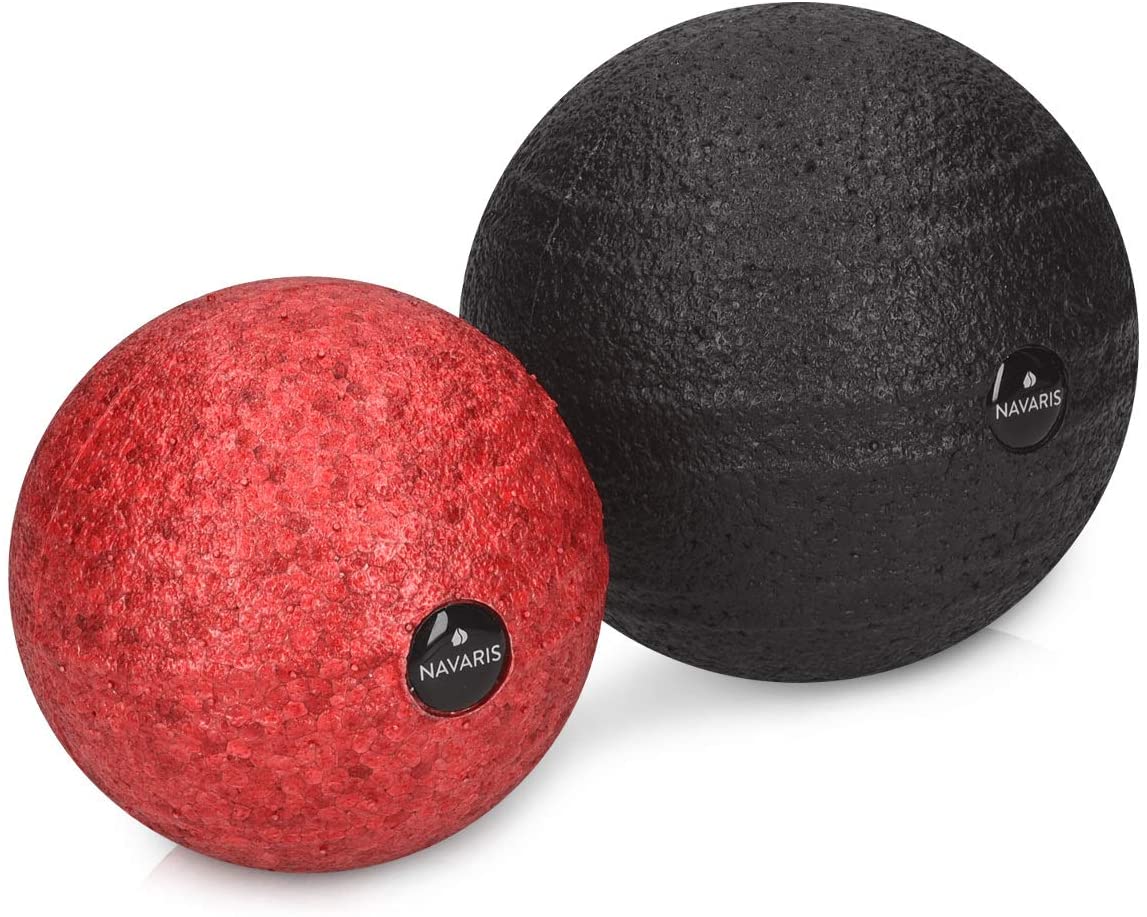 Navaris Fascia Ball Set Σετ Μπάλες Σε 2 Μεγέθη Για Μασάζ Στο Λαιμό, Στον Ώμο Και Στην Πλάτη - Red / Black - 48116.02.09