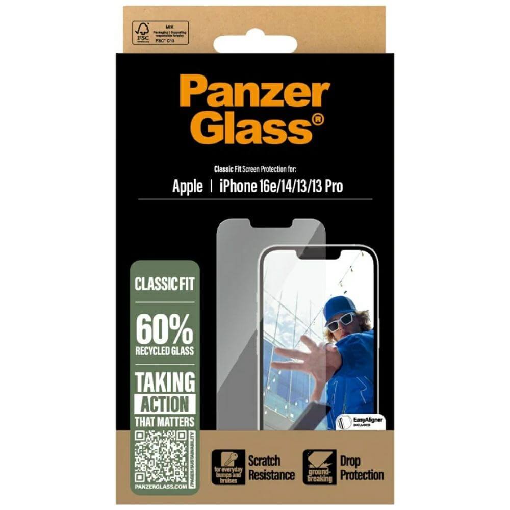 PanzerGlass iPhone 13 / 13 Pro / 14 / 16e Classic Fit Αντιχαρακτικό Γυαλί Οθόνης - Διάφανο
