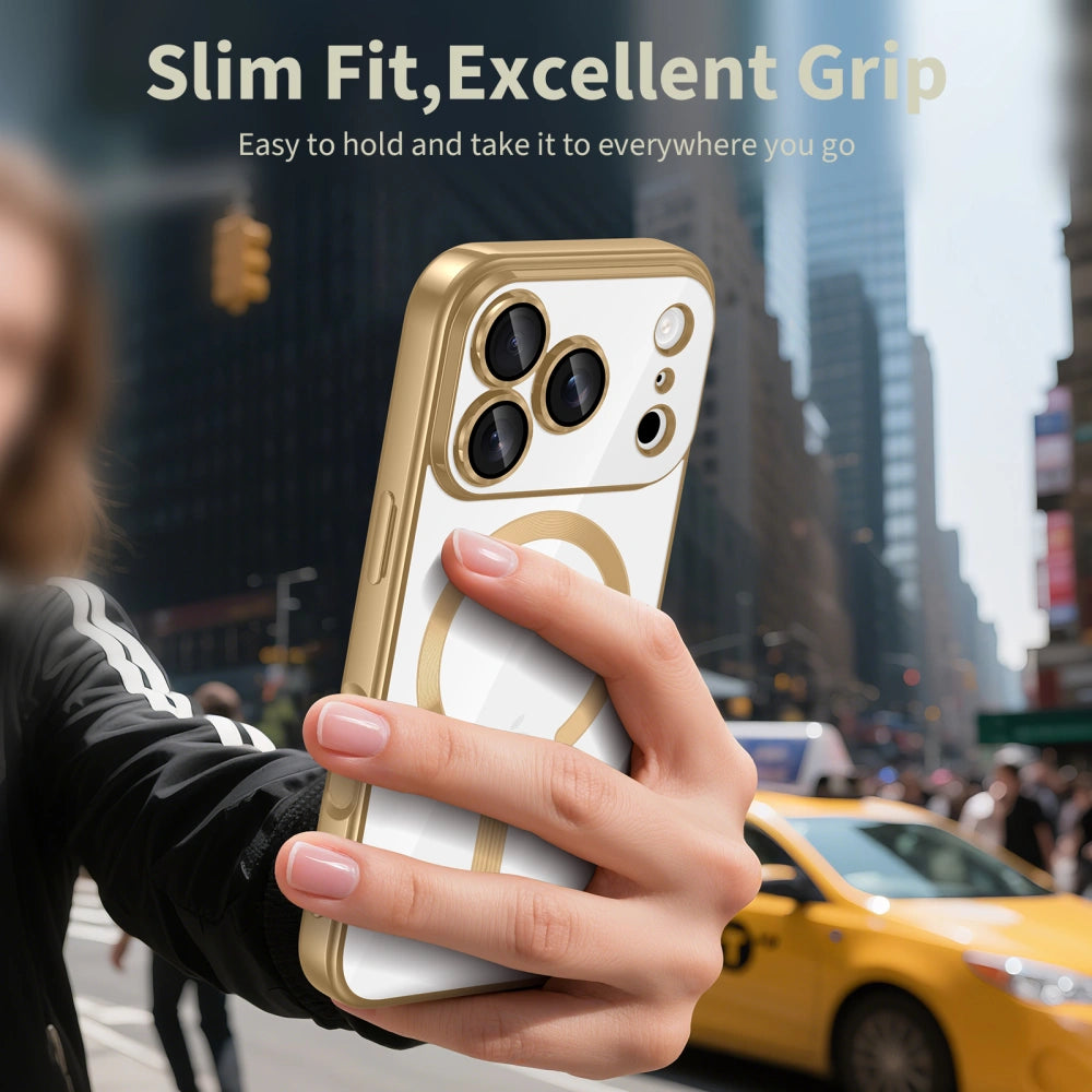 Tech-Protect iPhone 17 Pro Max MagFlex - Θήκη Σιλικόνης TPU με MagSafe - Διάφανη / Shiny Gold