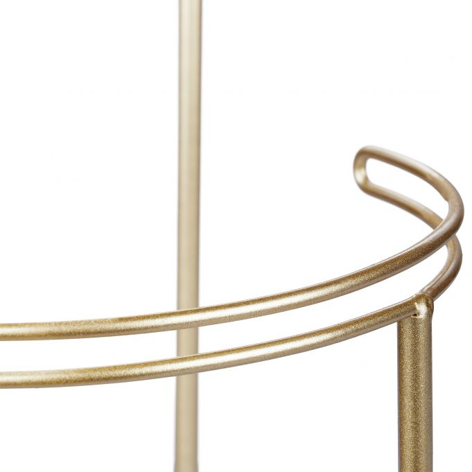 Relaxdays Μεταλλικό Stand Κοσμημάτων με Μαρμάρινη Βάση - Grey / Gold - 4052025357931