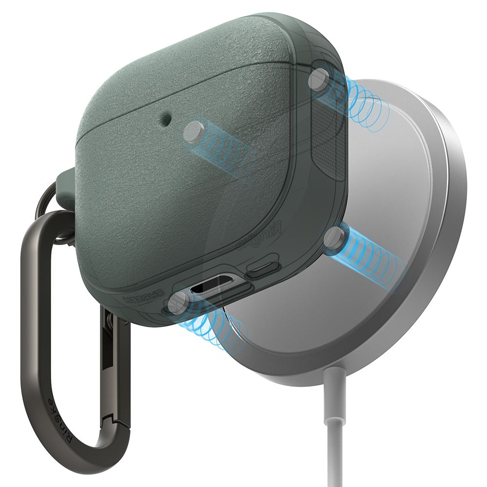Ringke AirPods 4 Θήκη Σιλικόνης με MagSafe - Onyx Magnetic - Sage Green