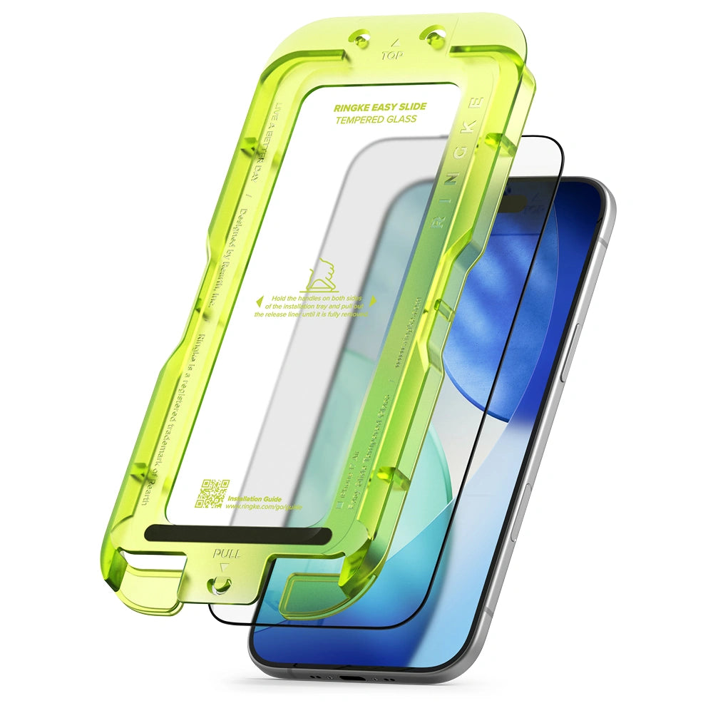 Ringke iPhone Air - Easy Slide - Case Friendly Αντιχαρακτικό Γυαλί Οθόνης - 2 Τεμάχια - Black