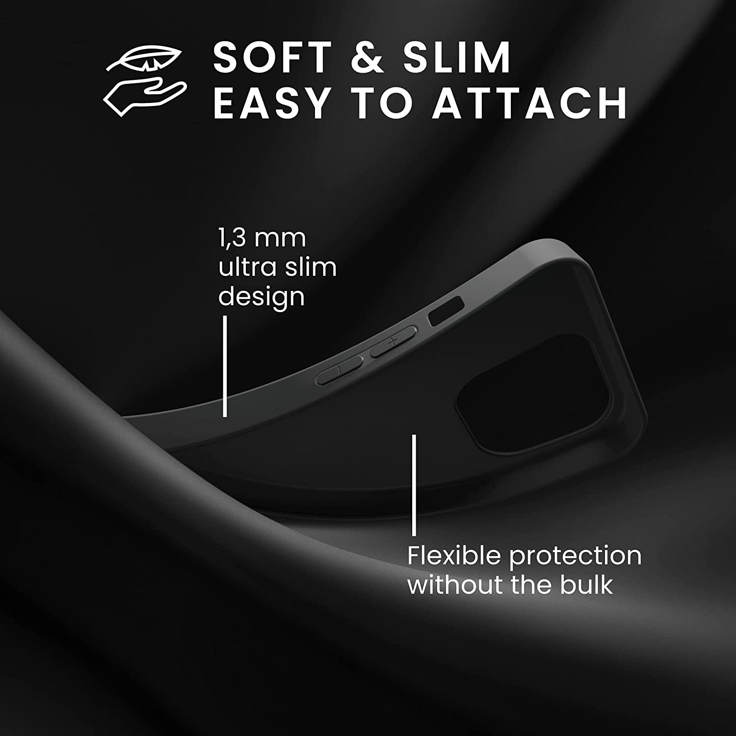 KW iPhone 14 Pro Max Λεπτή Θήκη Σιλικόνης TPU - Black Matte - 59078.47