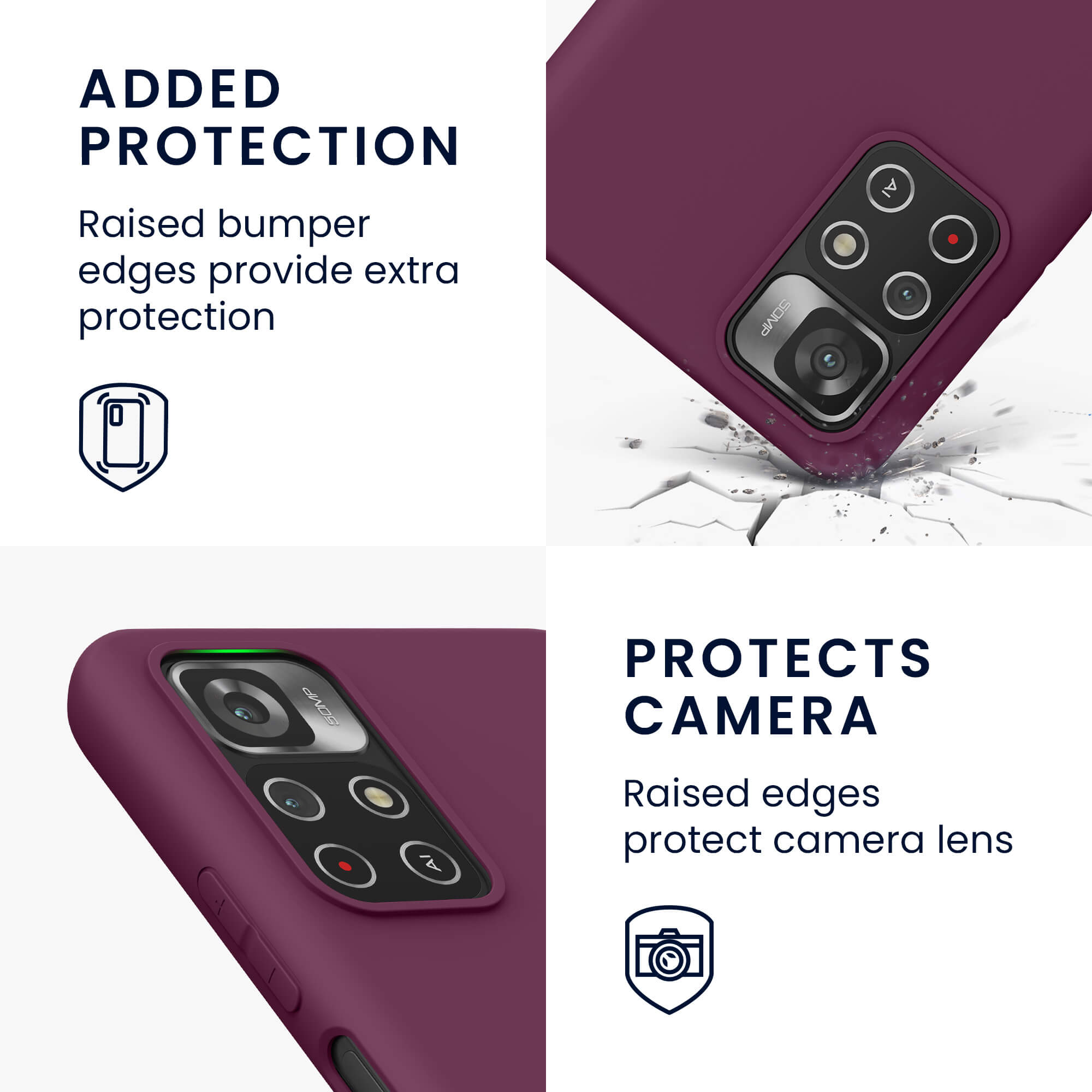 KW Xiaomi Poco M4 Pro 5G / Redmi Note 11S 5G Θήκη Σιλικόνης TPU - Bordeaux Purple - 57024.187