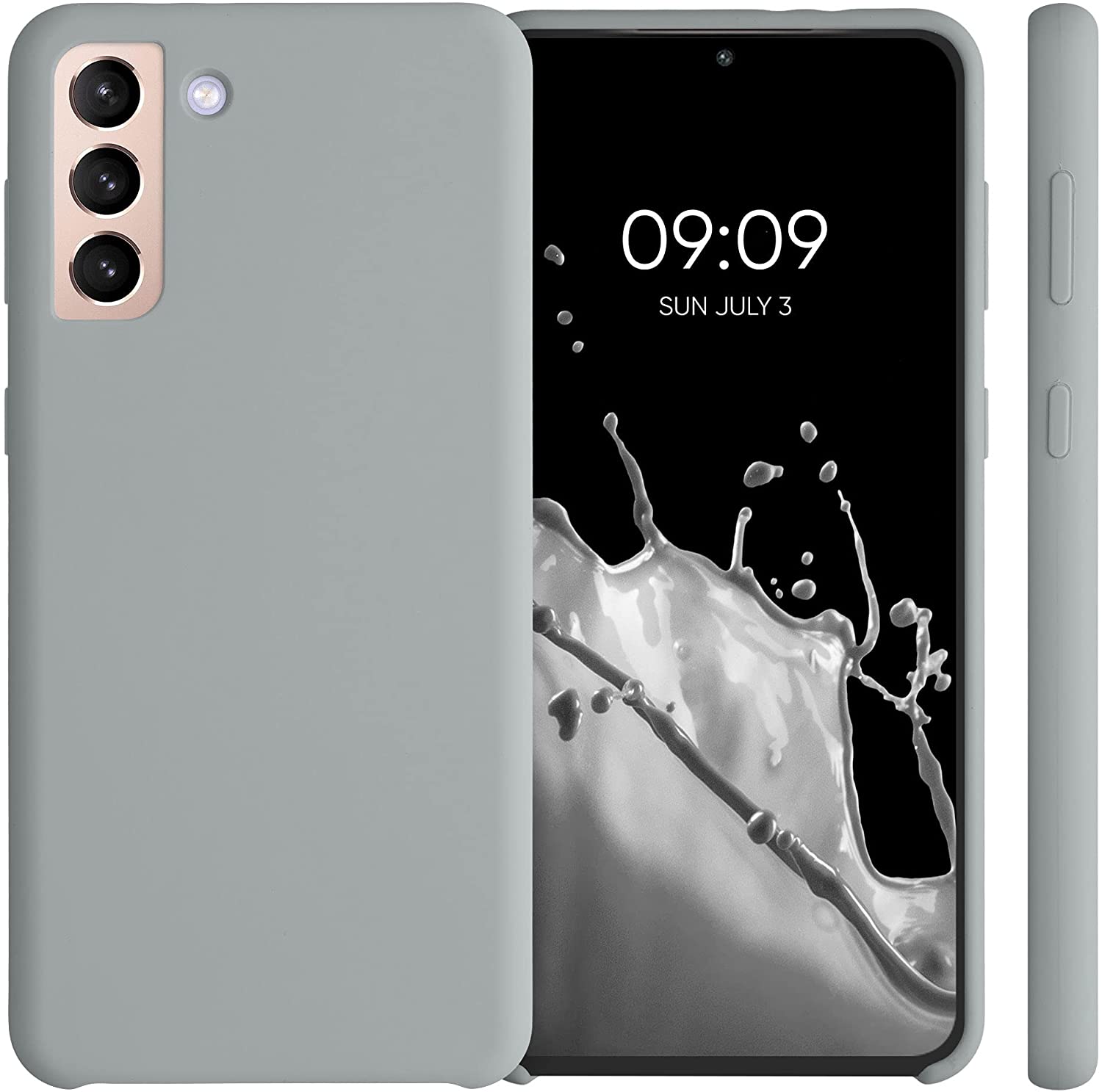 KW Samsung Galaxy S21 Plus Θήκη Σιλικόνης Rubber TPU - Light Grey Matte - 54066.70