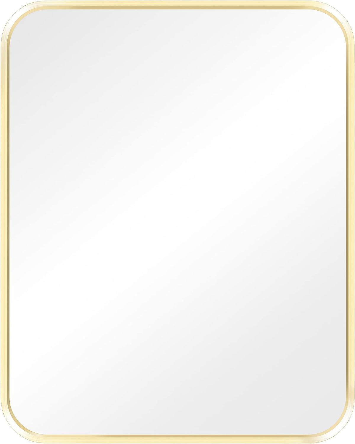 Navaris Μεταλλικός Ορθογώνιος Καθρέπτης Τοίχου - 50 x 40 cm - Gold - 60618.01