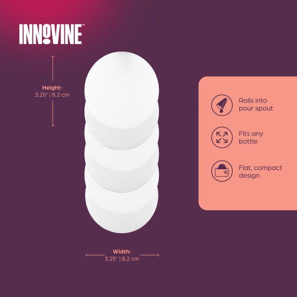 Innovine 6 Μεταλλικοί Δίσκοι Ροής για Φιάλες Κρασιού - Silver