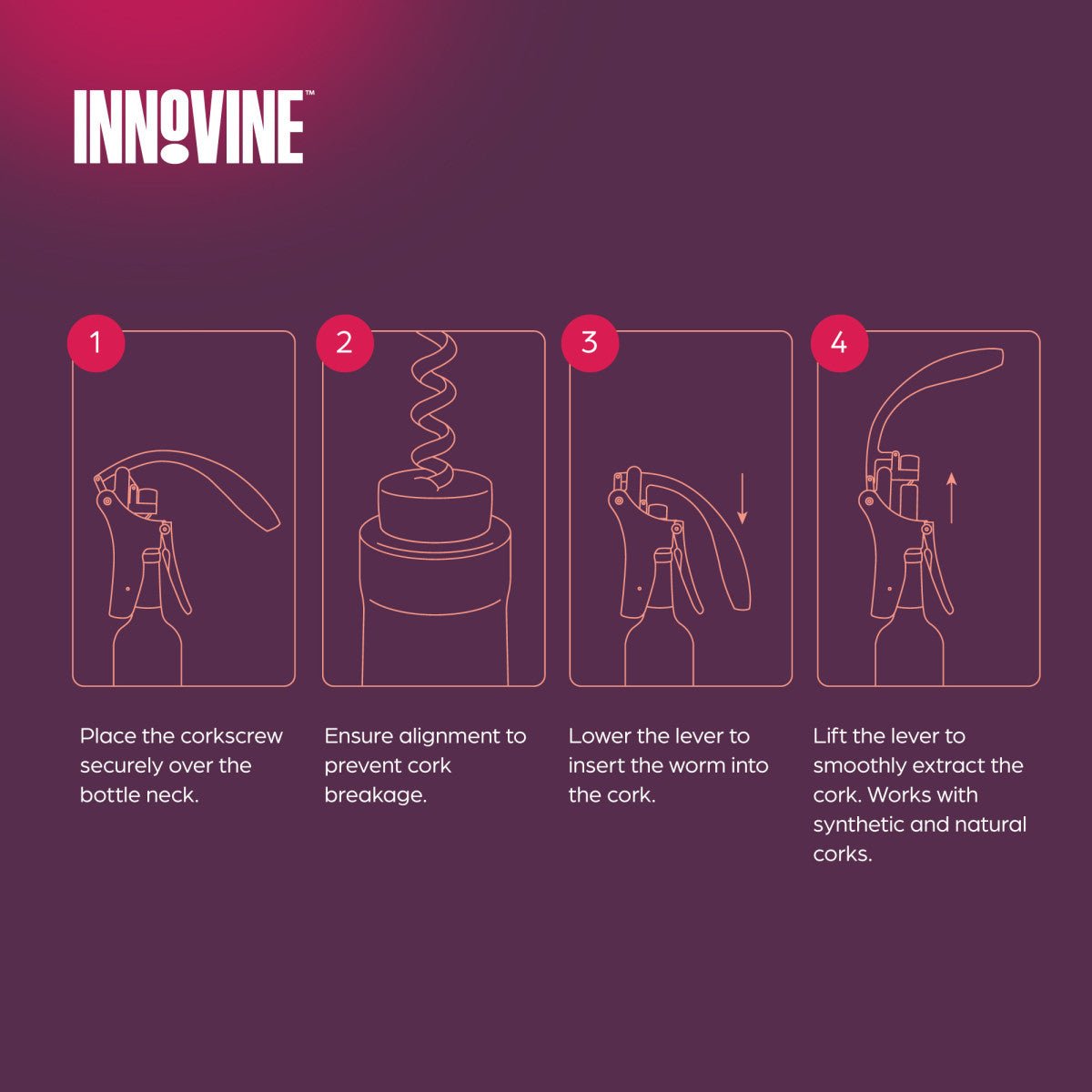 Innovine Σετ με 4 Αξεσουάρ Κρασιού - Graphite