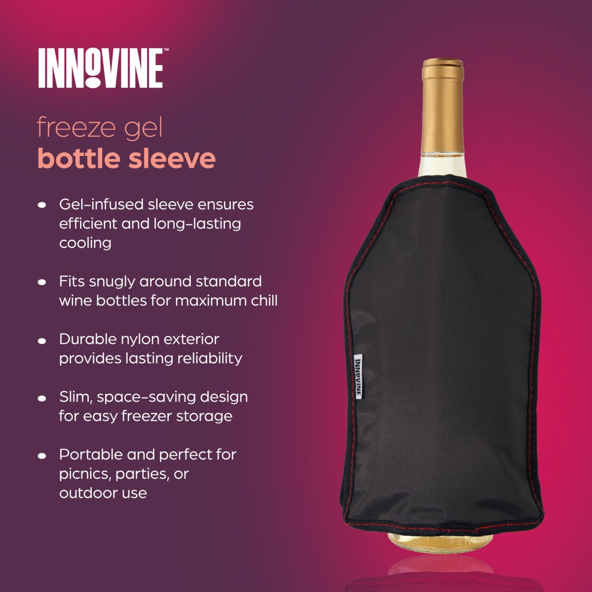 Innovine Θερμική Θήκη Ψύξης Φιάλης Κρασιού - Graphite