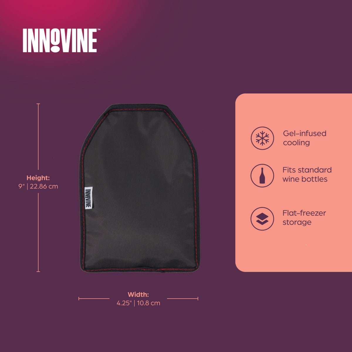 Innovine Θερμική Θήκη Ψύξης Φιάλης Κρασιού - Graphite
