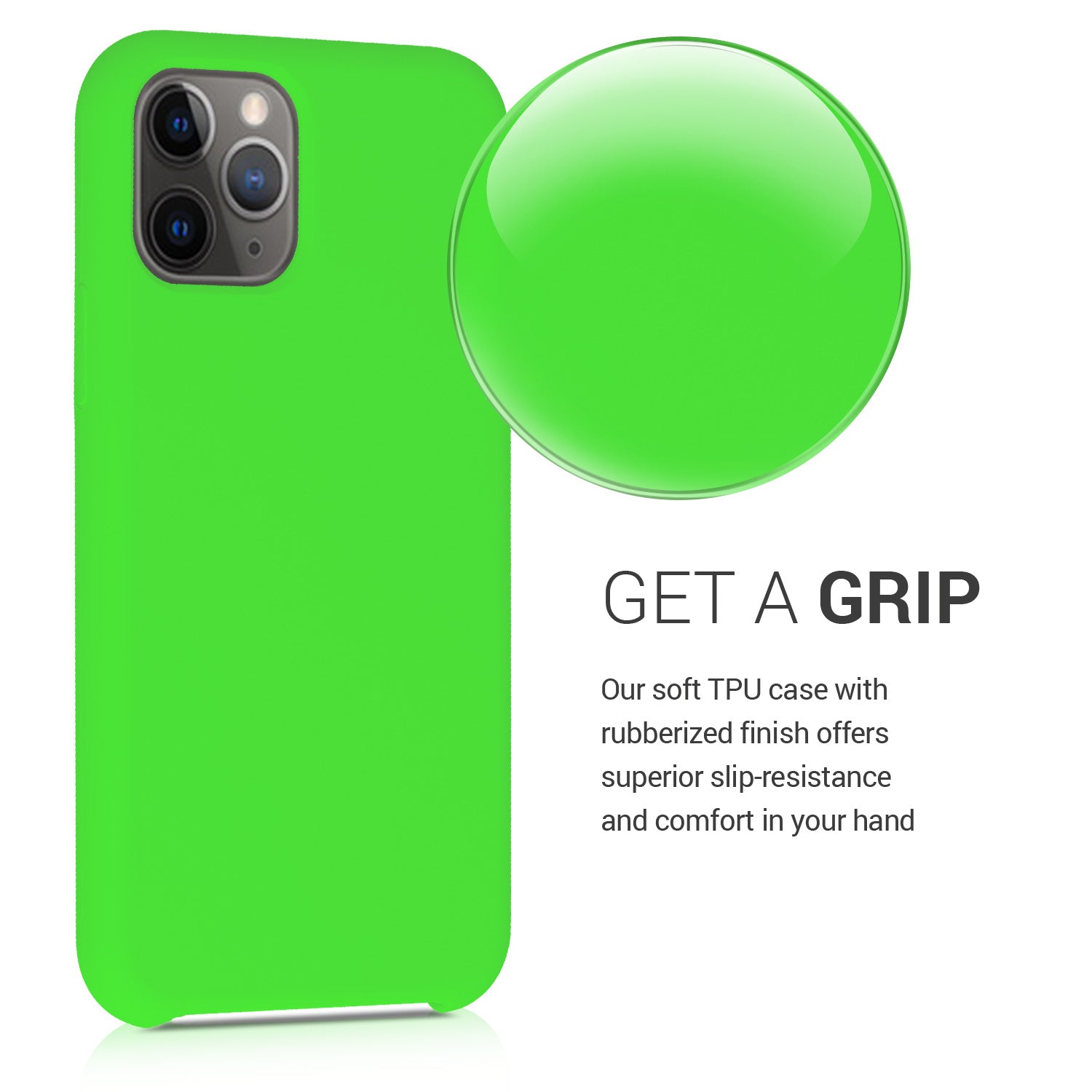 KW iPhone 11 Pro Θήκη Σιλικόνης Rubber TPU - Lime Green - 49726.159