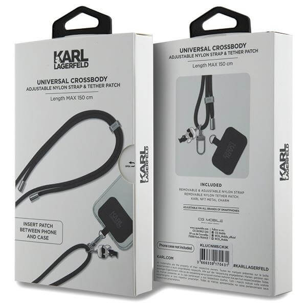 Karl Lagerfeld CBDY Cord - Universal Λουράκι για Θήκη Κινητού - Black