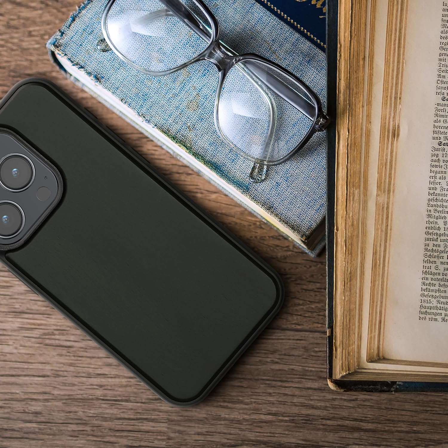 KW iPhone 15 Pro Θήκη από Φυσικό Ξύλο - Dark Green