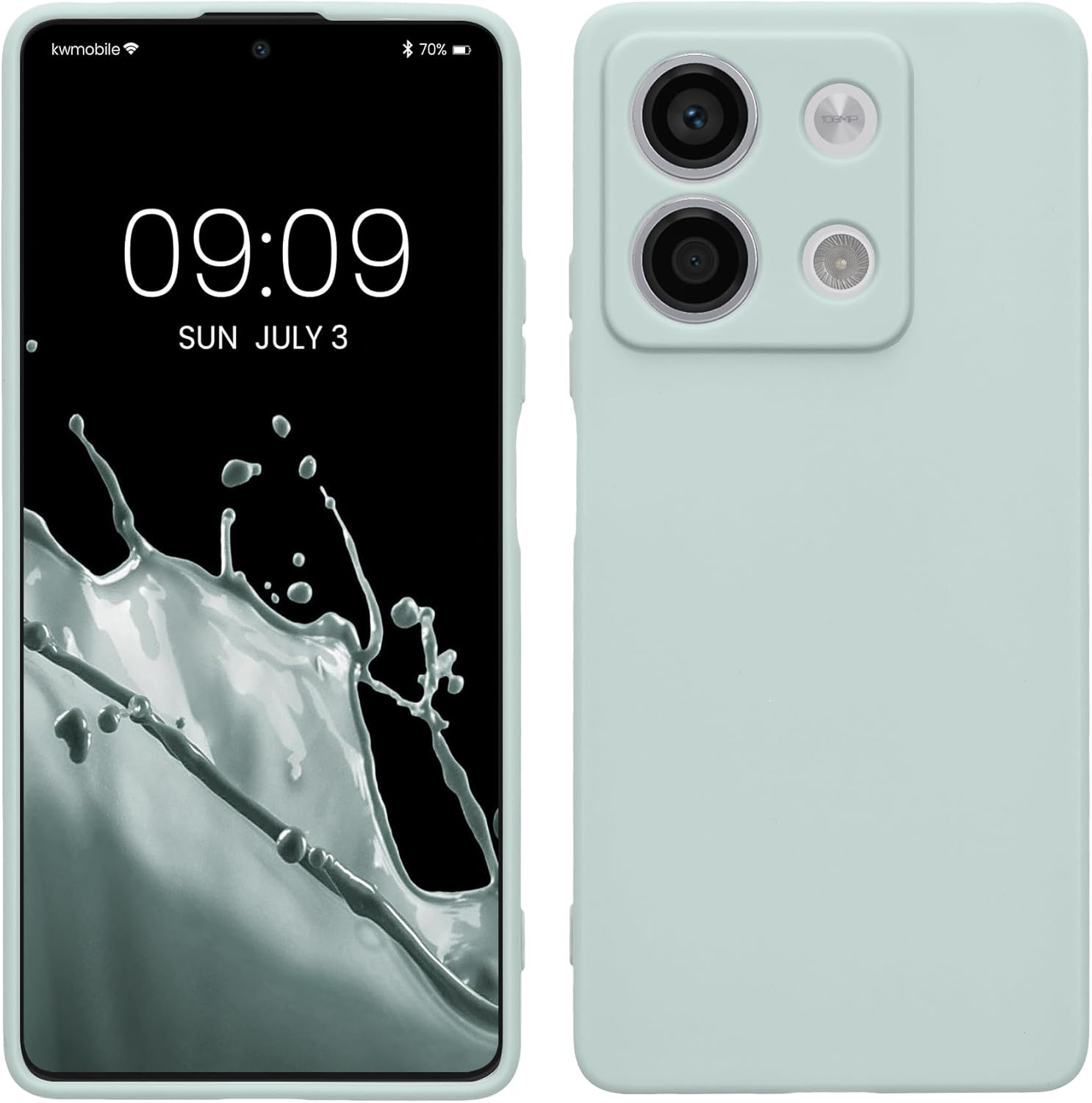 KW Xiaomi Redmi Note 13 5G Θήκη Σιλικόνης TPU - Cool Mint