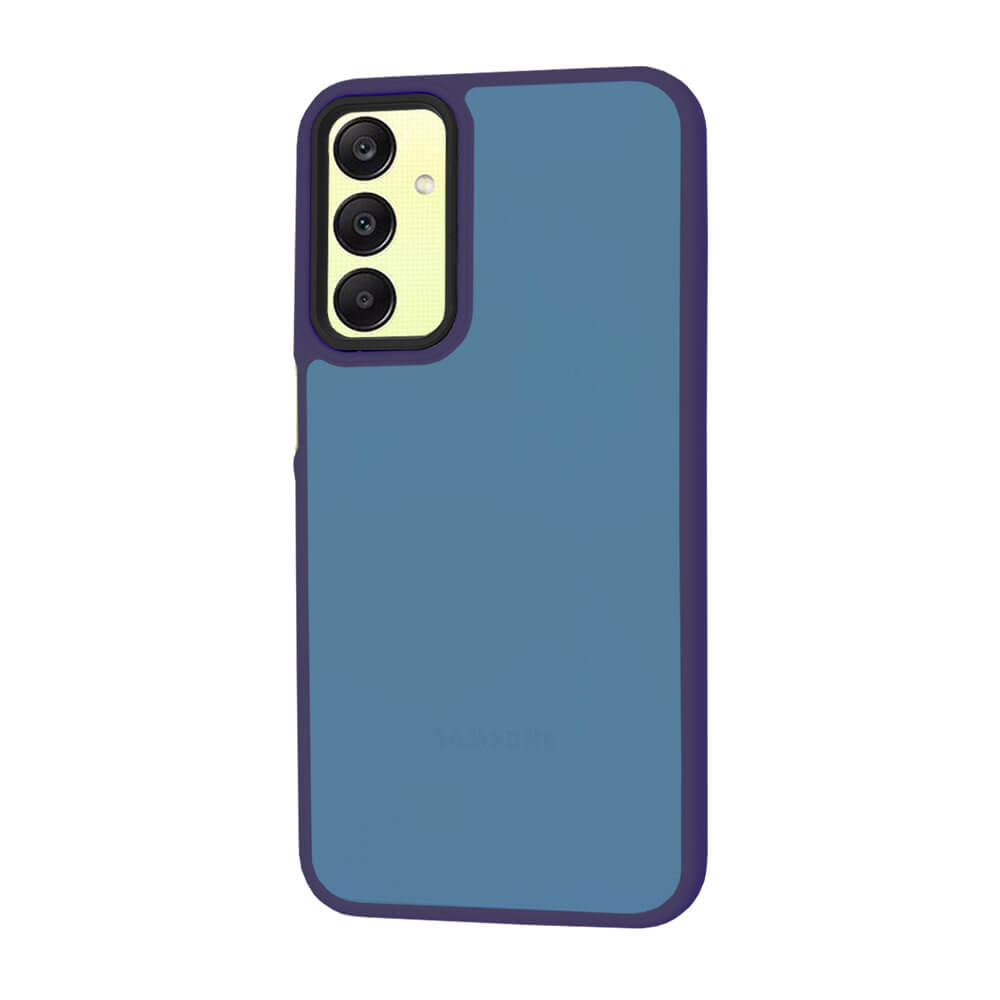 Techsuit Samsung Galaxy A25 5G - HaloFrost Series - Σκληρή Θήκη με Πλαίσιο Σιλικόνης - Deep Blue