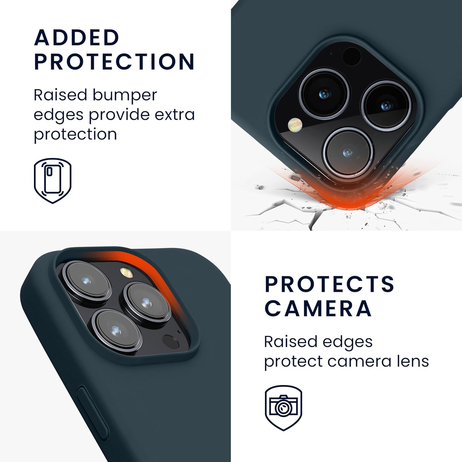 KW iPhone 16 Pro Θήκη Σιλικόνης Rubberized TPU - Dark Slate