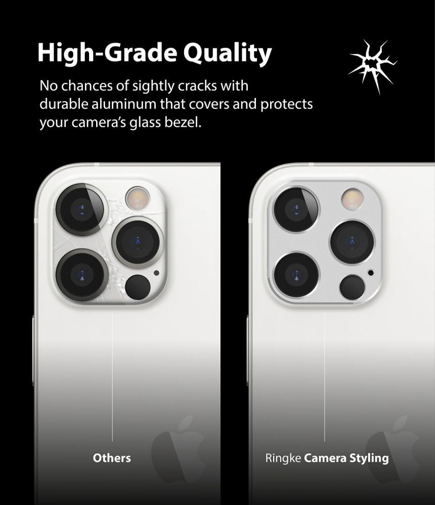 Ringke iPhone 12 Pro Camera Styling Μεταλλικό Προστατευτικό για την Κάμερα - Silver