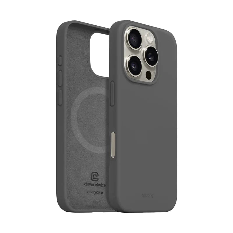 Crong iPhone 16 Pro Color Cover Magnetic - Θήκη Σιλικόνης με MagSafe - Titanium