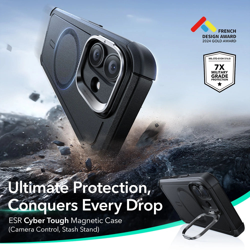 ESR iPhone 17 Cyber Kickstand - Σκληρή Θήκη με Stand και MagSafe - Black