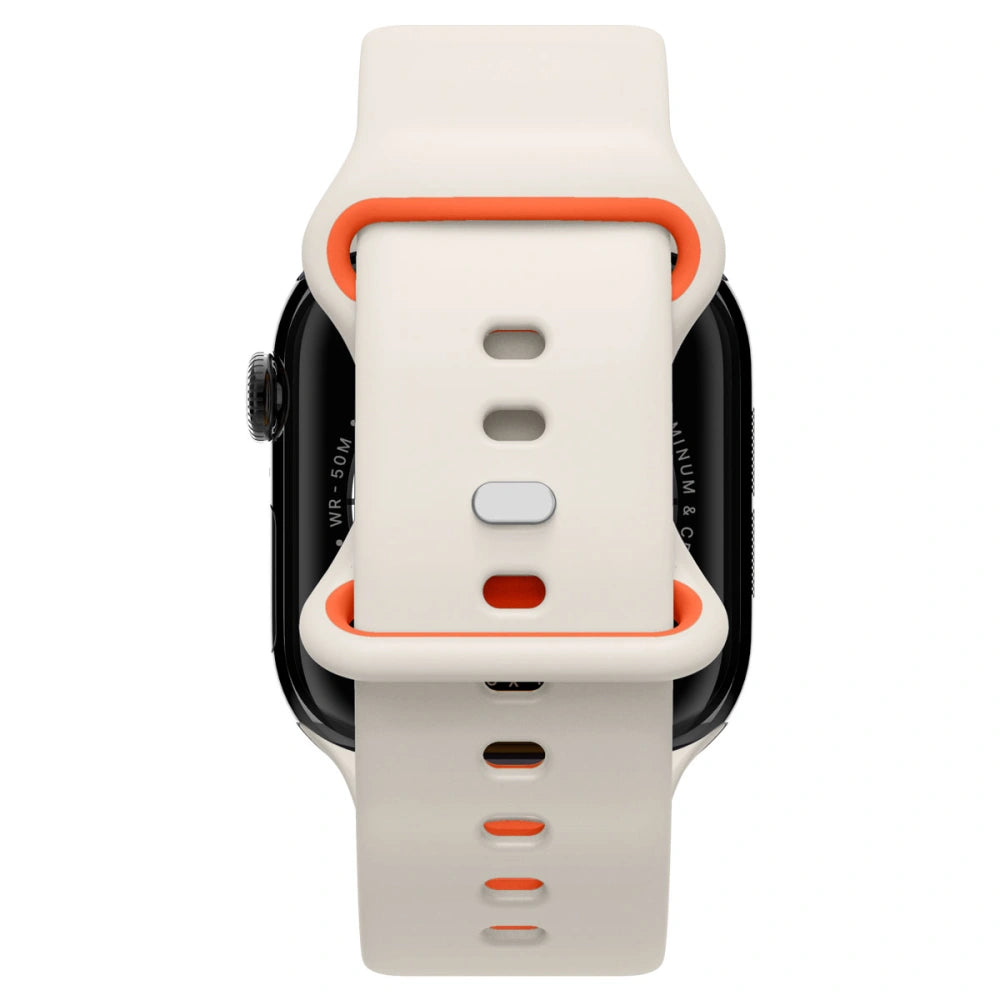 Spigen Λουράκι Apple Watch 8/9/10/11 - SE (1/2/3) - 40/41/42mm Nano Pop Σιλικόνης - Orange / Beige