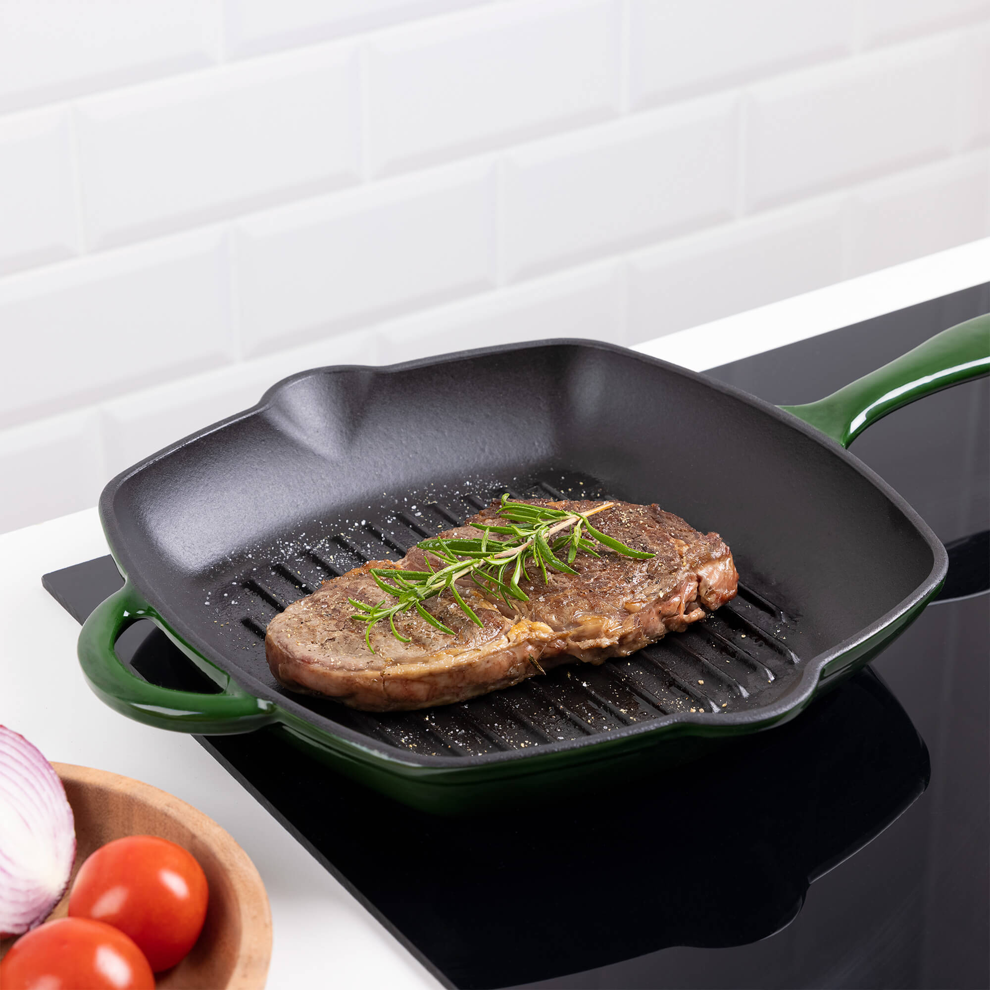 Navaris Μαντεμένια Γκριλιέρα - 28cm - Green - 52481.02.07