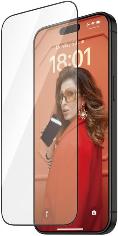 PanzerGlass iPhone 15 Pro Refresh Ultra-Wide Fit Easy Aligner Full Screen Αντιχαρακτικό Γυαλί Οθόνης - Black