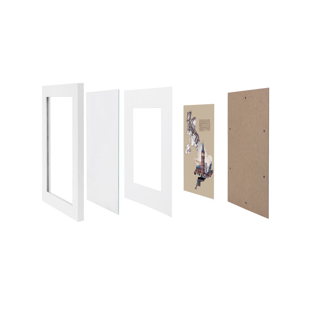 Songmics Σετ με 3 Κορνίζες - 33 x 45 cm - White - RPF03WT