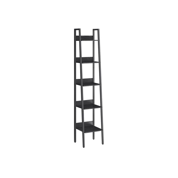 Vasagle Λεπτή Ραφιέρα με 5 Ράφια - 33,8 x 30 x 170 cm - ‎Black Wood Effect / Black - LLS109B56
