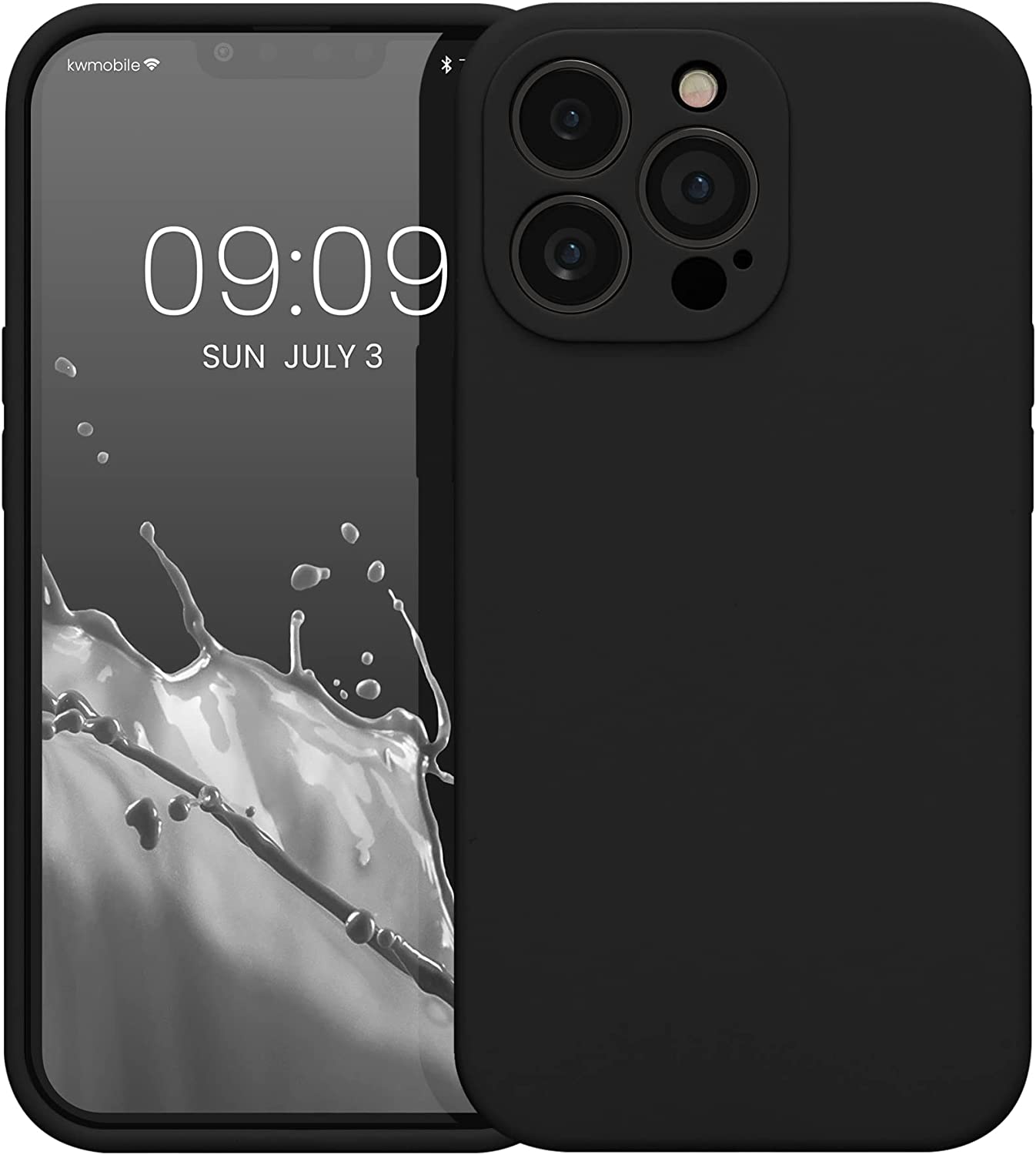 KW iPhone 13 Pro Θήκη Σιλικόνης Rubberized TPU - Black - 59360.01