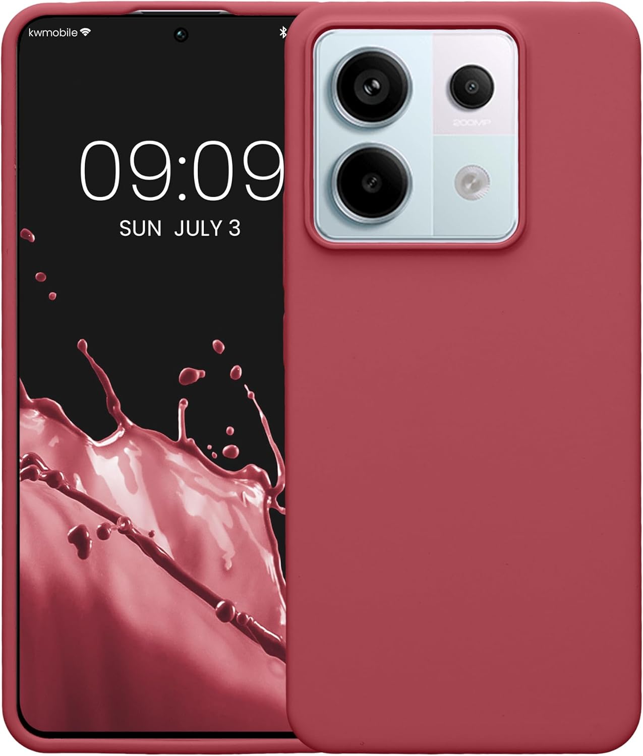 KW Xiaomi Redmi Note 13 Pro 5G / Poco X6 5G Θήκη Σιλικόνης Rubberized TPU - Dark Rose