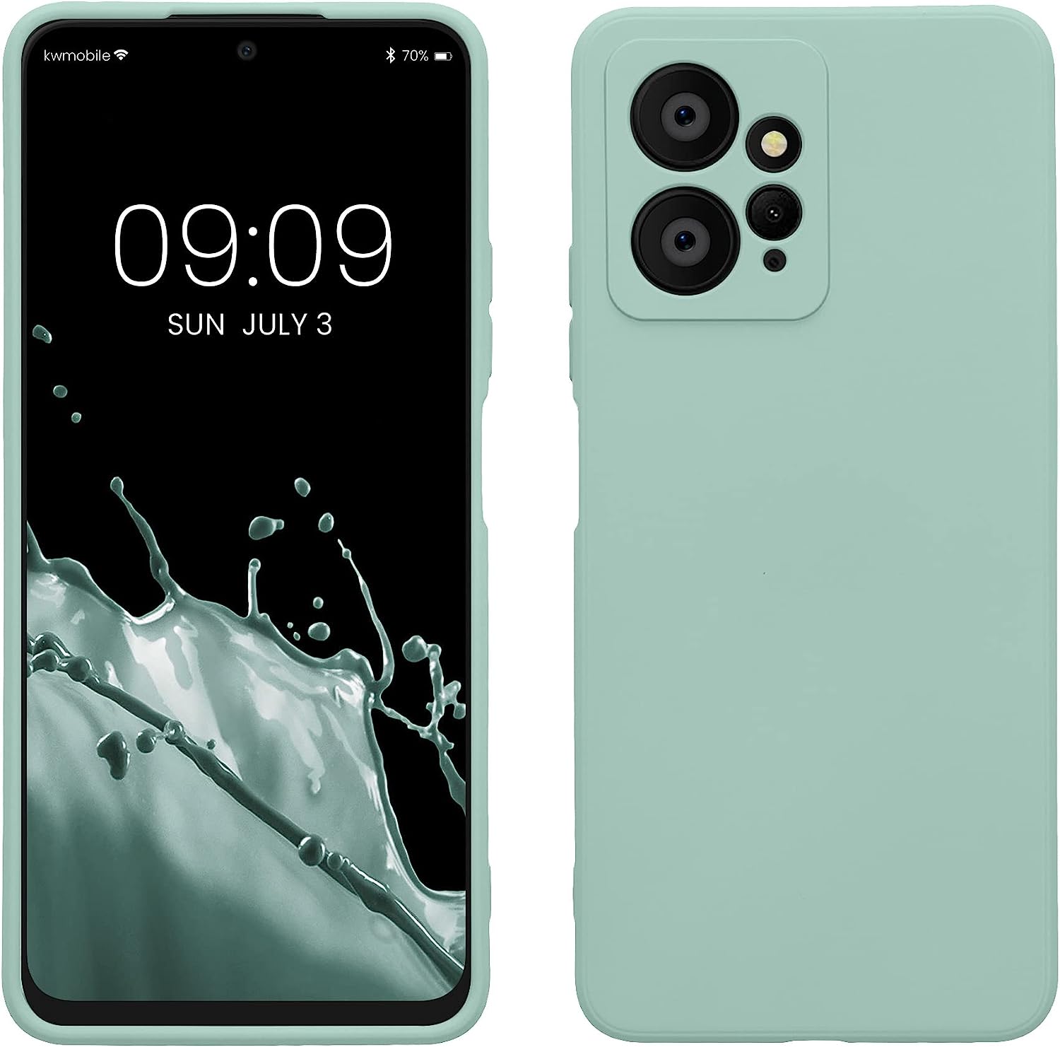 KW Xiaomi Redmi Note 12 4G Θήκη Σιλικόνης Rubberized TPU - Cool Mint - 61170.200
