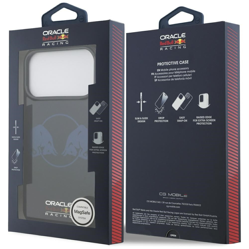 Red Bull iPhone 17 Pro Max - IML Transparent Two Bulls MagSafe - Σκληρή Θήκη με Πλαίσιο Σιλικόνης - Navy Blue - RBHMP17X24HIDBV